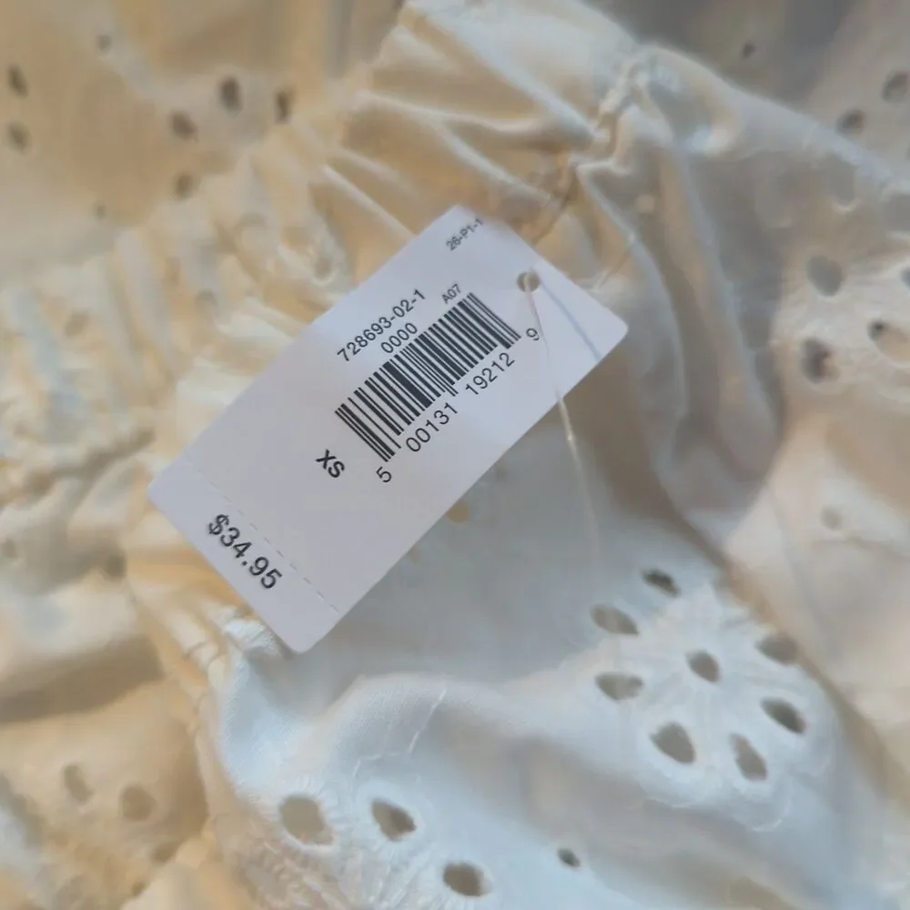 Gap Body Eyelet Sleep Lounge Shorts Womens XS White Pull On